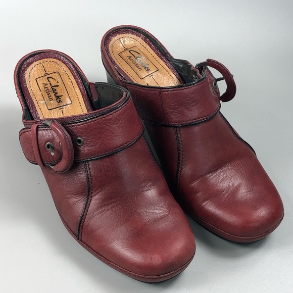 Clarks Women’s Artisan Clog Leather Heel Mule Size 9.5M - Picture 8 of 15